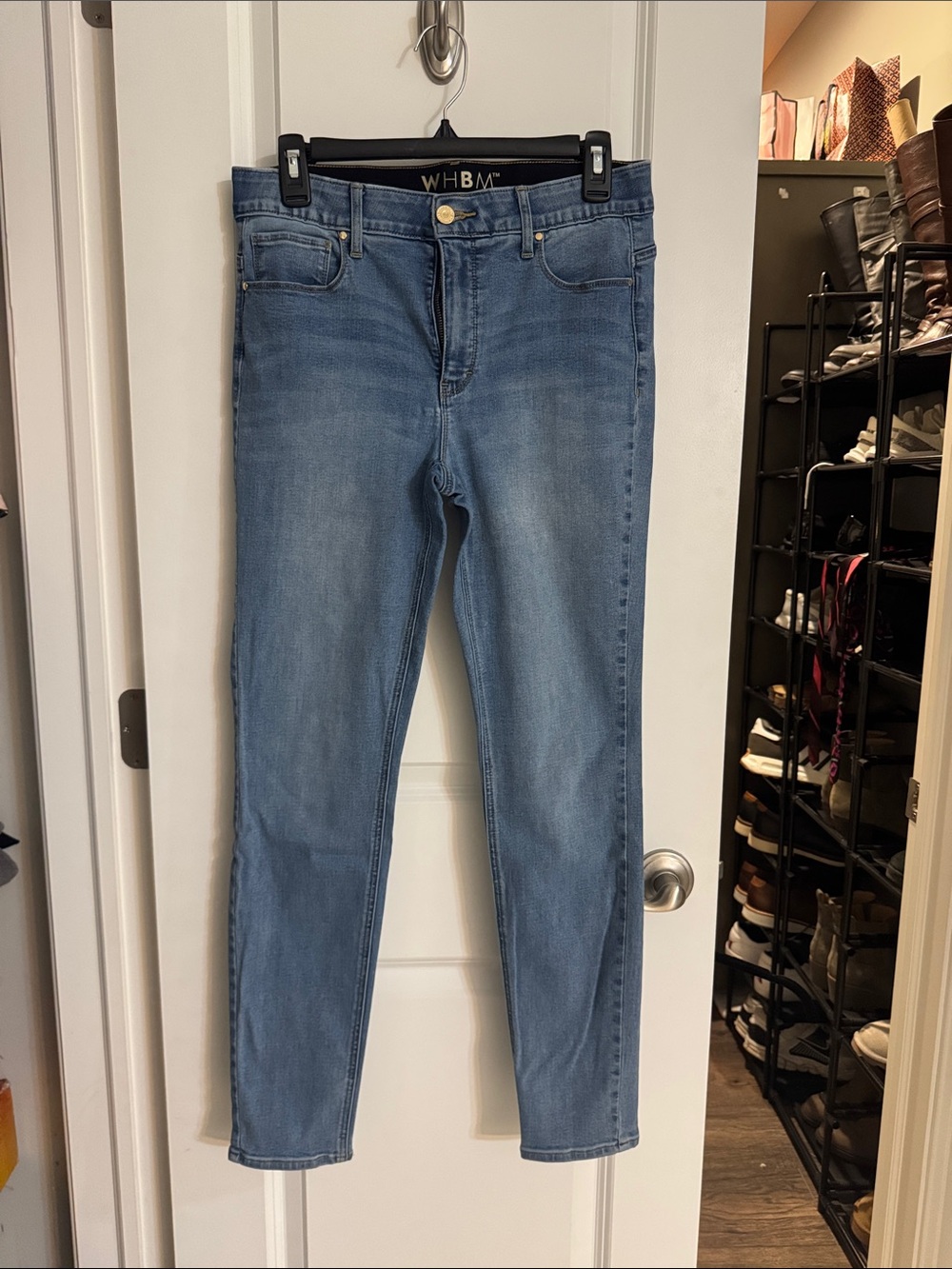 White House Black Market Women's Light Wash Skinny Jeans